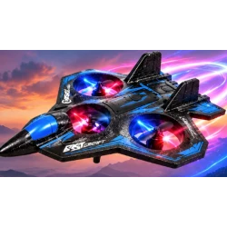 Jucarie Avion RC J20 Aircraft Fighter 2.4 GHz Giroscop 4 Motoare Telecomanda