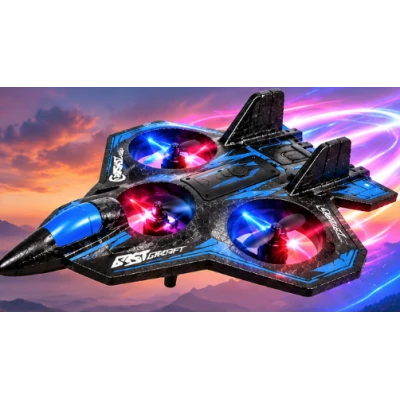 Jucarie Avion RC J20 Aircraft Fighter 2.4 GHz Giroscop 4 Motoare Telecomanda