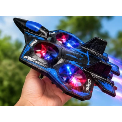 Jucarie Avion RC J20 Aircraft Fighter 2.4 GHz Giroscop 4 Motoare Telecomanda