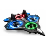 Jucarie Avion RC Starfighter 2.4 GHz Giroscop 4 Motoare Lumini LED 3 Trepte de Viteza 360