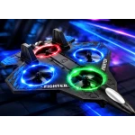 Jucarie Avion RC Starfighter 2.4 GHz Giroscop 4 Motoare Lumini LED 3 Trepte de Viteza 360