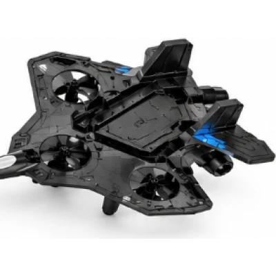 Jucarie Avion RC Starfighter 2.4 GHz Giroscop 4 Motoare Lumini LED 3 Trepte de Viteza 360