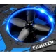 Jucarie Avion RC Starfighter 2.4 GHz Giroscop 4 Motoare Lumini LED 3 Trepte de Viteza 360