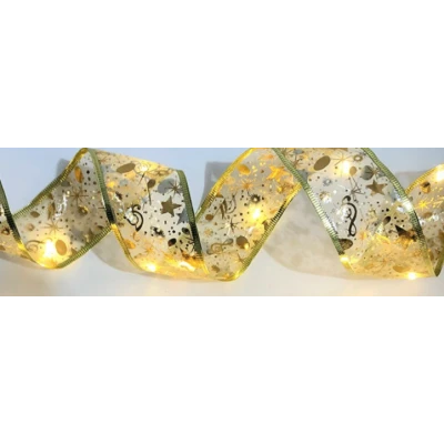 Panglica Luminoasa de Craciun 5M LED AURIE Alimentare la Priza decorativa