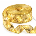 Panglica Luminoasa de Craciun 5M LED AURIE Alimentare la Priza decorativa