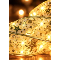 Panglica Luminoasa de Craciun 5M LED AURIE Alimentare la Priza decorativa
