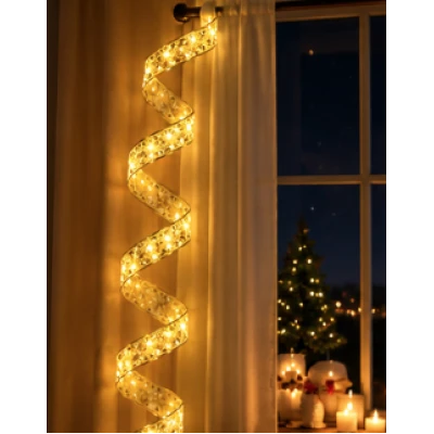 Panglica Luminoasa de Craciun 5M LED AURIE Alimentare la Priza decorativa