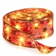 Panglica Luminoasa de Craciun 5M LED ROSIE CU AURIU Alimentare la Priza decorativa
