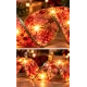 Panglica Luminoasa de Craciun 5M LED ROSIE CU AURIU Alimentare la Priza decorativa