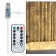 Instalatie Luminoasa Perdea LED 3 x 3 m cu 300 LED ALB CALD Telecomanda USB 10 siruri 1500 19