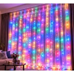 Instalatie Luminoasa Perdea LED 3 x 3 m cu 300 LED MULTICOLOR Telecomanda USB 10 siruri 1500 19
