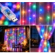 Instalatie Luminoasa Perdea LED 3 x 3 m cu 300 LED MULTICOLOR Telecomanda USB 10 siruri 1500 19