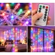 Instalatie Luminoasa Perdea LED 3 x 3 m cu 300 LED MULTICOLOR Telecomanda USB 10 siruri 1500 19