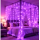 Instalatie Luminoasa Perdea LED 3 x 3 m cu 300 LED MOV Telecomanda USB 10 siruri 1500 19
