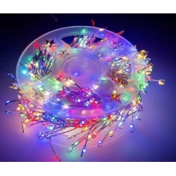 Instalatie Luminoasa LED MULTICOLORA cu 600 LED 30 metri fir alb cupru 1500 57 Decorativa