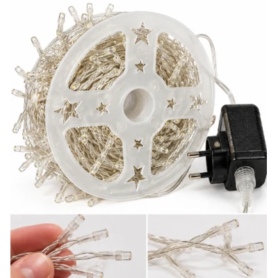 Instalatie Luminoasa LED MULTICOLORA cu 600 LED 30 metri fir alb cupru 1500 57 Decorativa