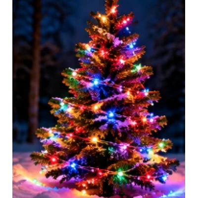 Instalatie Luminoasa LED MULTICOLORA cu 600 LED 30 metri fir alb cupru 1500 57 Decorativa