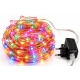 Instalatie Luminoasa LED MULTICOLORA cu 600 LED 30 metri fir alb cupru 1500 57 Decorativa