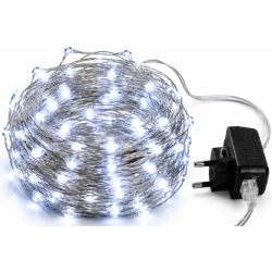 Instalatie Luminoasa LED ALB RECE cu 1000 LED 50 metri fir alb cupru 1500 58 Decorativa