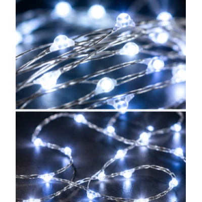 Instalatie Luminoasa LED ALB RECE cu 600 LED 30 metri fir alb cupru 1500 57 Decorativa