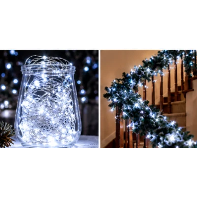 Instalatie Luminoasa LED ALB RECE cu 600 LED 30 metri fir alb cupru 1500 57 Decorativa