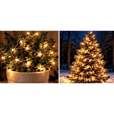 Instalatie Luminoasa LED ALB CALD cu 1000 LED 50 metri fir alb cupru 1500 58 Decorativa