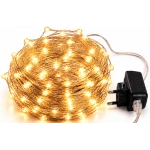 Instalatie Luminoasa LED ALB CALD cu 600 LED 30 metri fir alb cupru 1500 57 Decorativa