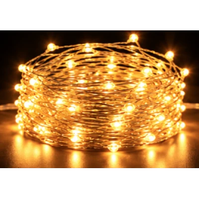 Instalatie Luminoasa LED ALB CALD cu 1000 LED 50 metri fir alb cupru 1500 58 Decorativa
