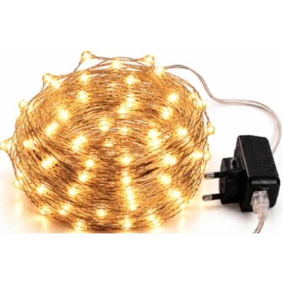 Instalatie Luminoasa LED ALB CALD cu 1000 LED 50 metri fir alb cupru 1500 58 Decorativa