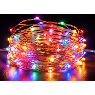 Instalatie Luminoasa LED MULTICOLOR cu 1000 LED 50 metri fir alb cupru 1500 58 Decorativa