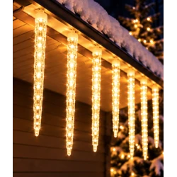 Instalatie de Craciun LED cu 8 Turturi Luminosi de 30 cm Lumina ALB CALD 1500 20