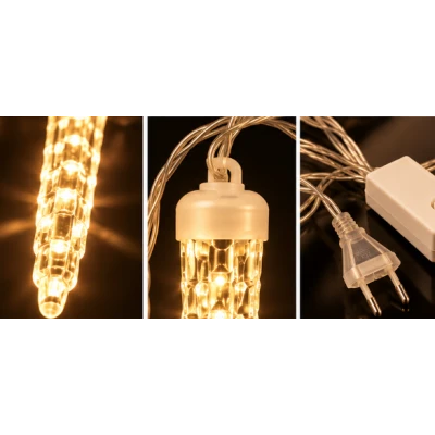 Instalatie de Craciun LED cu 8 Turturi Luminosi de 30 cm Lumina ALB CALD 1500 20