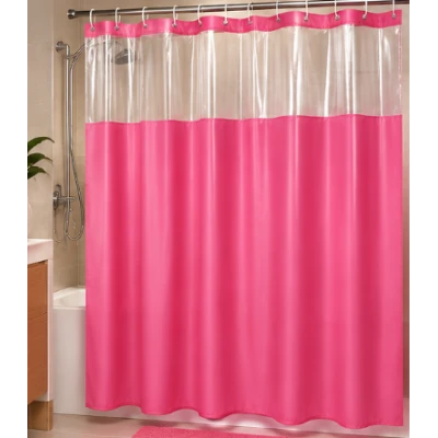 Perdea de Dus ROZ din PEVA cu 12 Inele 178 x 183 cm Rezistenta la Apa