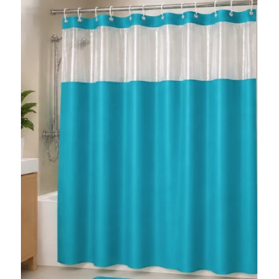 Perdea de Dus TURCOAZ din PEVA cu 12 Inele 178 x 183 cm Rezistenta la Apa