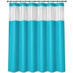 Perdea de Dus TURCOAZ din PEVA cu 12 Inele 178 x 183 cm Rezistenta la Apa