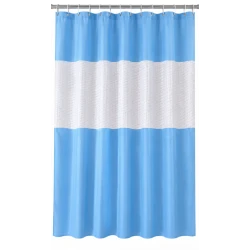 Perdea de dus PEVA 180 x 180 cm ALBASTRA cu transparent