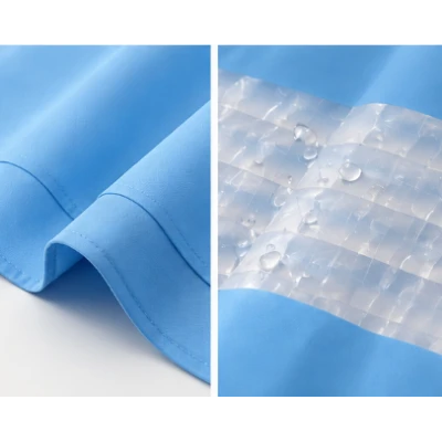 Perdea de dus PEVA 180 x 180 cm ALBASTRA cu transparent
