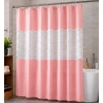 Perdea de dus PEVA 180 x 180 cm ROZ cu transparent