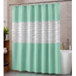 Perdea de dus PEVA 180 x 180 cm VERDE cu transparent