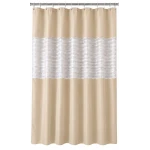 Perdea de dus PEVA 180 x 180 cm BEJ cu transparent