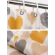 Perdea de dus PEVA 180 x 180 cm cu INIMIOARE COLORATE cu 12 inele