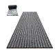 Rola Covoras Antiderapant Autoadeziv pentru Hol si Interior GRI cu Dungi Negre 40 × 300 cm