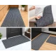 Rola Covoras Antiderapant Autoadeziv pentru Hol si Interior GRI cu Dungi Negre 40 × 300 cm