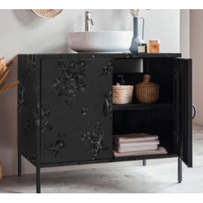 Folie Adeziva Tip Tapet Black Roses Model Trandafiri 45 × 200 cm decorativa