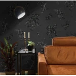 Folie Adeziva Tip Tapet Black Roses Model Trandafiri 45 × 200 cm decorativa