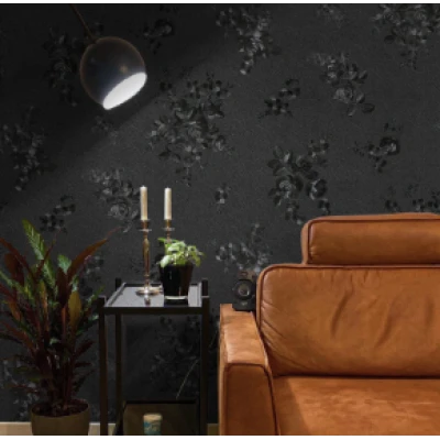 Folie Adeziva Tip Tapet Black Roses Model Trandafiri 45 × 200 cm decorativa
