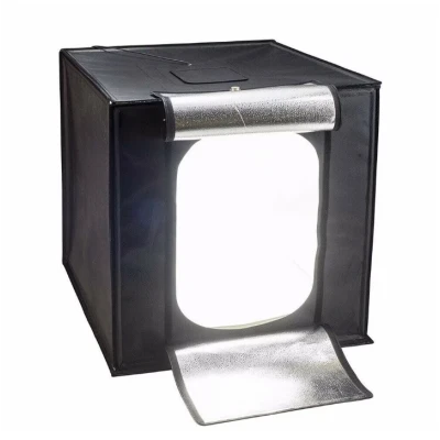 Mini Studio Foto Portabil 60 × 60 cm tip Cort Pliabil Lightbox pentru Fotografie de Produs cu Fundaluri