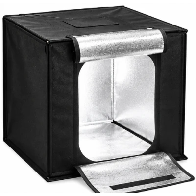 Mini Studio Foto Portabil 60 × 60 cm tip Cort Pliabil Lightbox pentru Fotografie de Produs cu Fundaluri