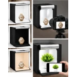 Mini Studio Foto Portabil 40 × 40 cm tip Cort Pliabil Lightbox pentru Fotografie de Produs cu Fundaluri
