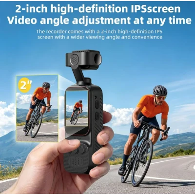Mini Camera Video Sport 4K UHD cu Obiectiv Rotativ 270 grade Unghi Larg 170 WiFi Ecran LCD 2 inch